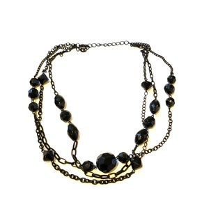Black beaded necklace